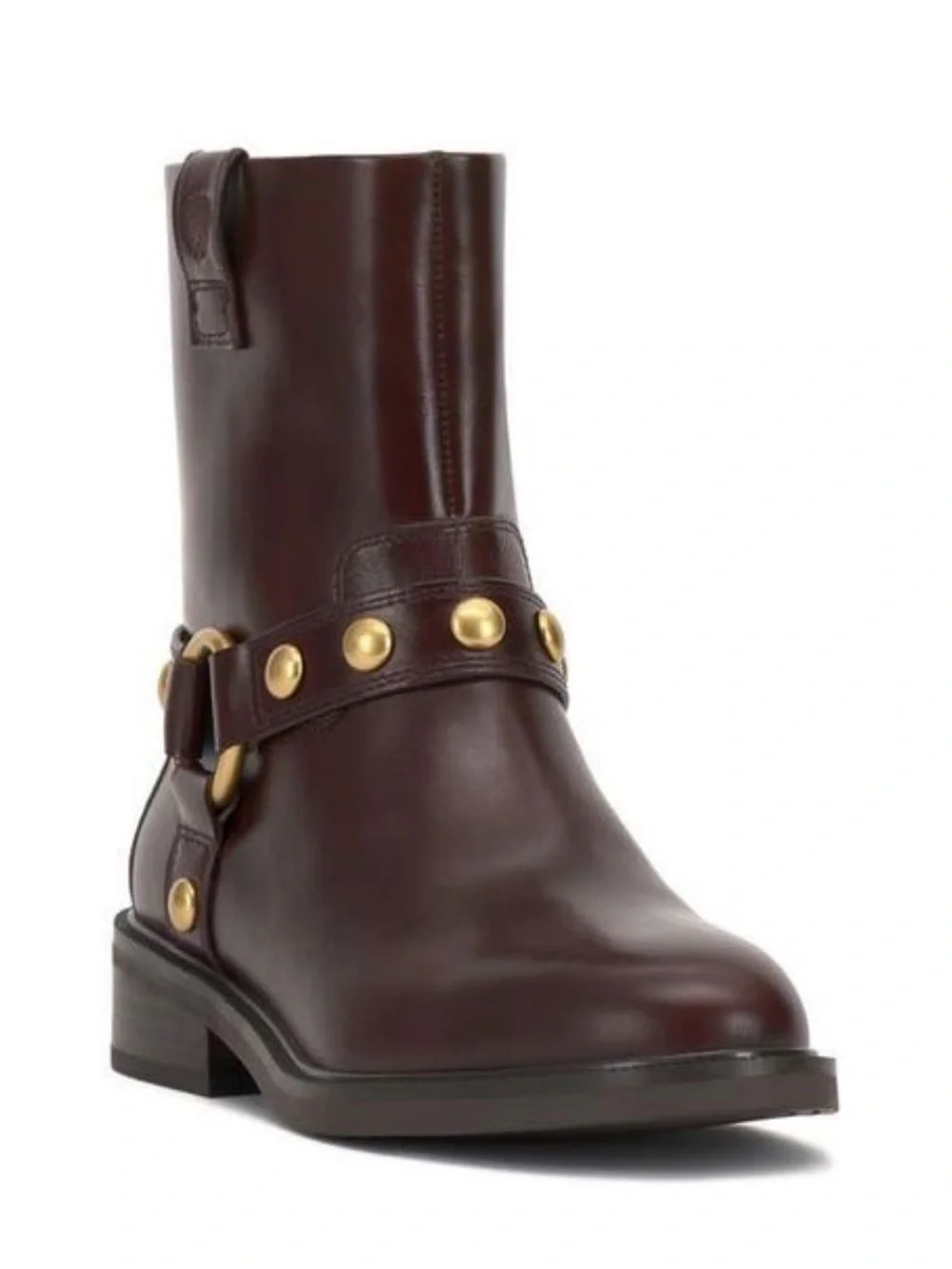 New Vince Camuto Amais Biker Womens Boots color Rich Mahogany size 6.5